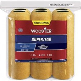 Wooster Brush Super/Fab Roller Cover (9" X 1/2") (6 Pack)