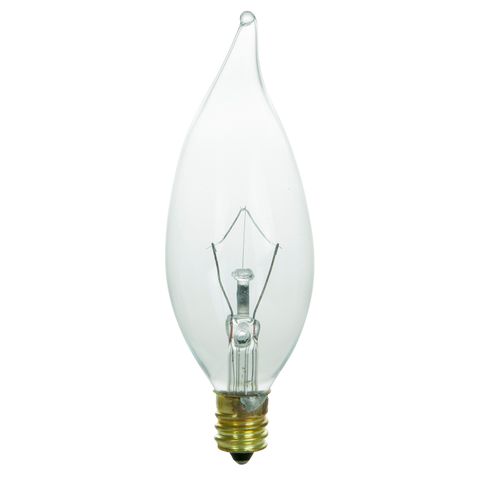 Chandelier Light Bulb (40 Watt) (Flame tip) (Clear)