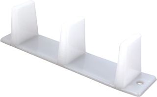 Prime-Line N 6563 Sliding Closet Door Bottom Guide, (4-3/16") Plastic, White (2Pack)