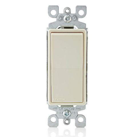 Decora Rocker Single Pole AC Quiet Switch (Light Almond)