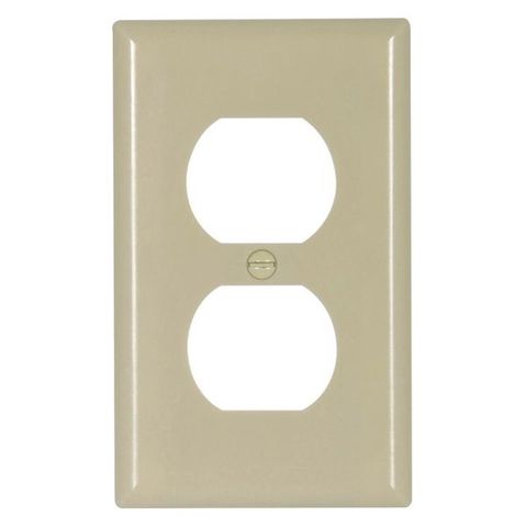 Standard Duplex Receptacle Plate (Ivory)