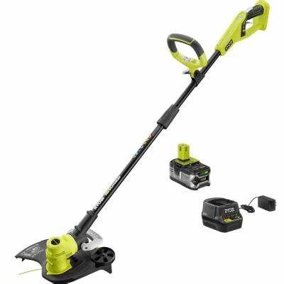 RYOBI  ONE+ 18V 13" Cordless Battery String Trimmer/Edger with 4.0 Ah Battery and Charger