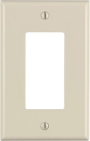 Decora / GFCI Wall Plate (1 Gang) (Plastic) (Ivory)