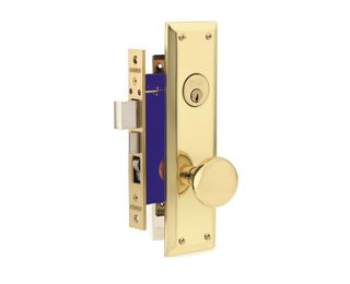 Marks Mortise Lockset (RH) (Standard Trim) (1-1/4" X 8") Faceplate (2-3/4")