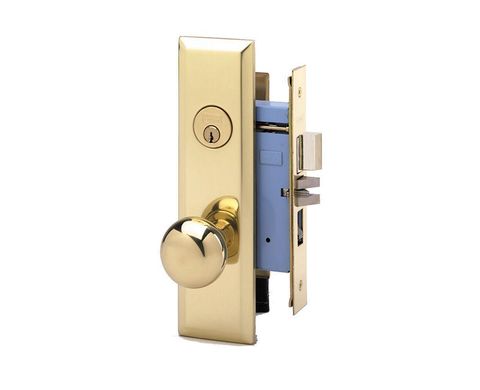 Marks Mortise Lockset (LH) (Standard Trim) (1-1/4" X 8") Faceplate (2-3/4")