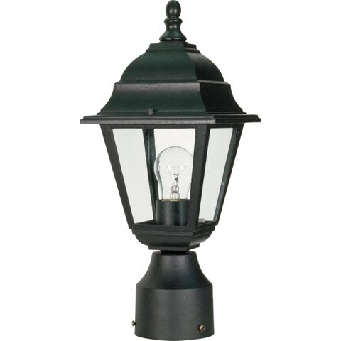 Briton 14'' Post Lantern  (Clear Glass) (Textured Black Finish)