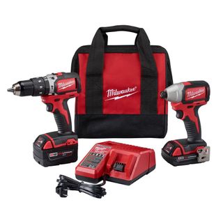 Milwaukee M18 Brushless 2-Tool Combo Kit, Hammer Drill/Impact Driver