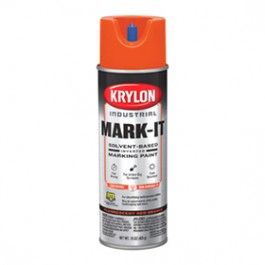 Krylon Fluorescent Red-Orange 2X Distance Inverted Marking Spray Paint (15 oz)