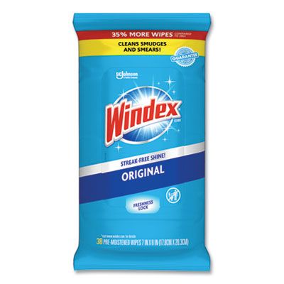 Windex Glass and Surface Wet Wipe, Unscented (12 Case)
