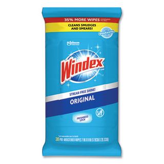 Windex Glass and Surface Wet Wipe, Unscented (12 Case)