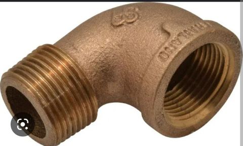 1/2" Brass 90 Street Elbow