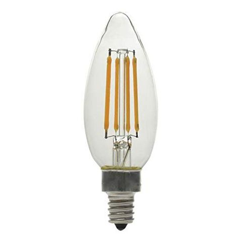 Candelabra LED Bulb, Filament, Filament, E12 Base (5 Watt - 60 Equivalent) (Torpedo) (Clear) (35K)