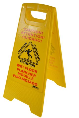 Caution Wet Floor Sign (English/Spanish)