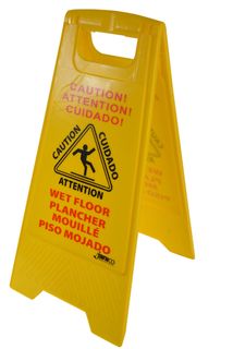 Caution Wet Floor Sign (English/Spanish)