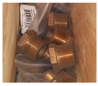 3/4" x 1/2" Brass Hex Bushing