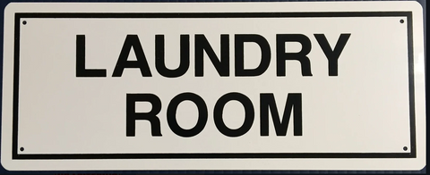 Laundry Room Sign (Metal) (4"x10")