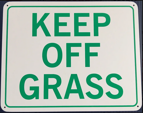 Keep Off Grass (Metal) (8"x10")