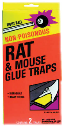 8 Ball Large Size Rat & Mouse Glue Trap (2 Pack) (12 Case)