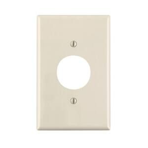 Jumbo Single Receptacle Plate (Ivory)