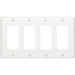 Decora Plates (White) (4 Gang)