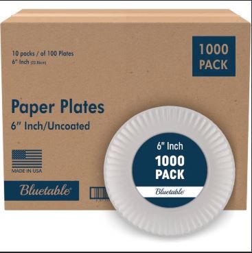 6" Paper Plates (1000 Case)