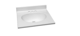 China Vanity Top (White) (24" x 18")