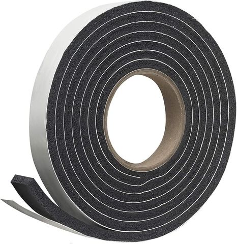 Sponge Rubber Weatherseal (Black) (3/8" x 10')