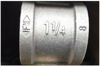 1 1/4" Black Coupling