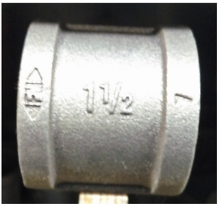 1 1/2" Black Coupling