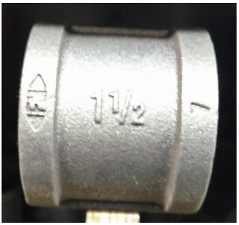 1 1/2" Black Coupling