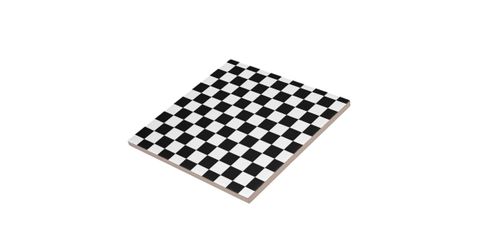 1" x 1" Black & White Checkered Tile