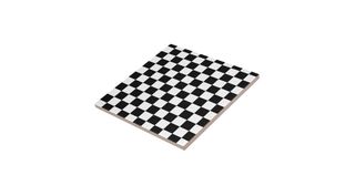 1" x 1" Black & White Checkered Tile