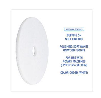 13" White Floor Pad (5 Case)