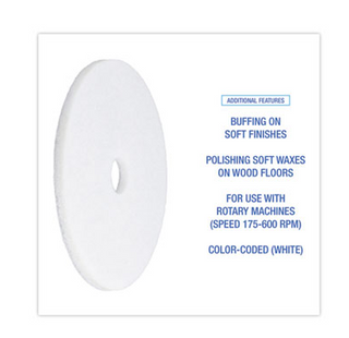 13" White Floor Pad (5 Case)