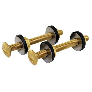 Tank to Bowl Toilet Bolt Set, (Brass Plated) Set, (5/16" x 3")