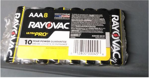 Rayovac Ultray Alkaline Batteries (AAA) (8 Pack)