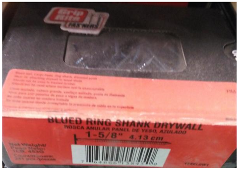 Blued Drywall Nails (1") (1lb)