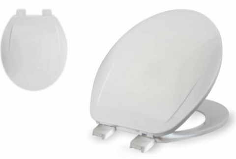Round Toilet Seat w/ Cover (Plastic)