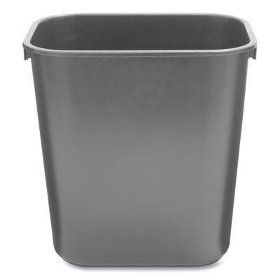 Soft Molded Plastic Wastebasket (Black) (Small)