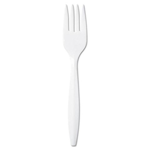 Right Choice Plastic Fork (Medium Weight) (1000 Case)