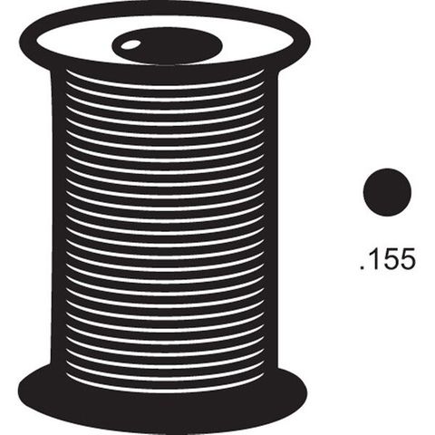 .155 Solid Spline Foam Black (3000 ft roll)