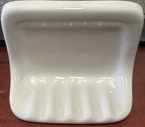 Ceramic Soap Dish (White) (4" x 6")