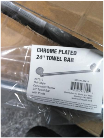 Bell-air Towel Bar (Chrome) (24")