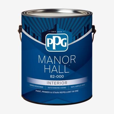 Manor Hall Interior Latex Paint & Primer - White/Pastel Base (Semi Gloss) (INSERT COLOR) (0-VOC) (5 Gallon)