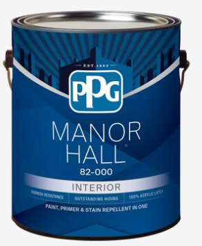 Interior Latex Paint White/Pastel Base, Manor Hall (Semi Gloss) (5 Gallon) (INSERT COLOR)