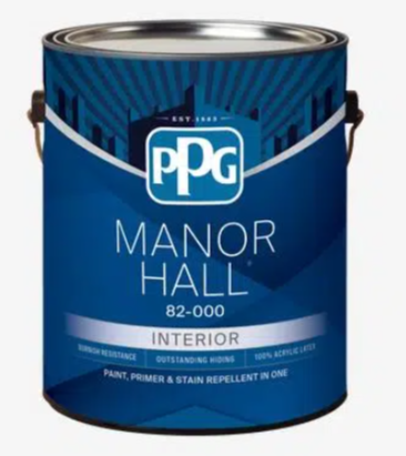 Interior Latex Paint White/Pastel Base, Manor Hall (Semi Gloss)  (Gallon) (INSERT COLOR)