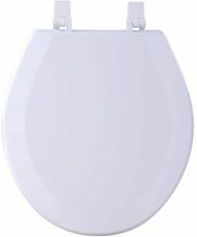 Round Toilet Seat w/ Cover (Wood) (17")
