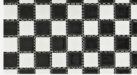1" x 1" Mosaic Tiles (Black & White)