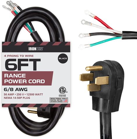 Iron Forge Cable Extension Cord (6') (50 Amp) (4 Prong) (4 Wire)