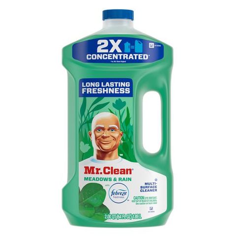 Mr. Clean Multipurpose Cleaning Solution with Febreze, Meadows and Rain 2X Concentrated (64 oz)